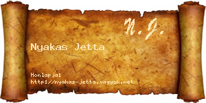 Nyakas Jetta névjegykártya